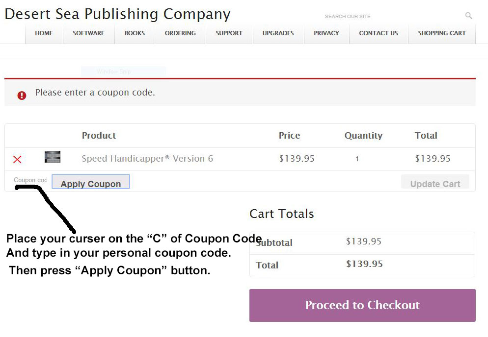 image of applying coupon